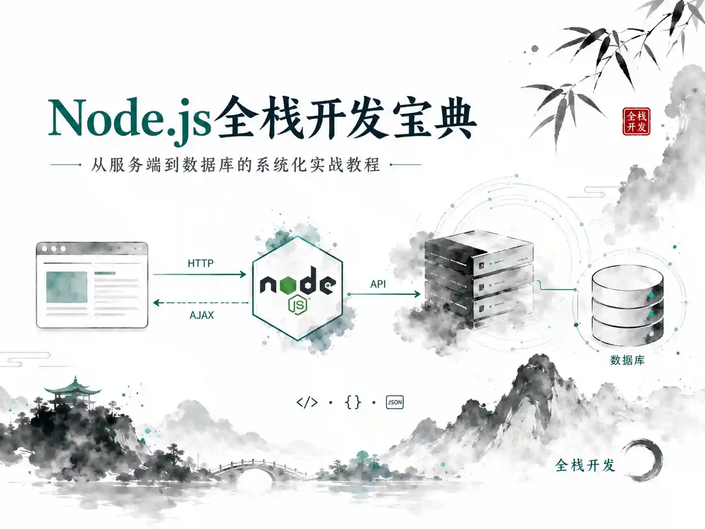 Node.js全栈开发宝典 全栈开发快速掌握核心技能 从服务端到数据库的系统化实战教程