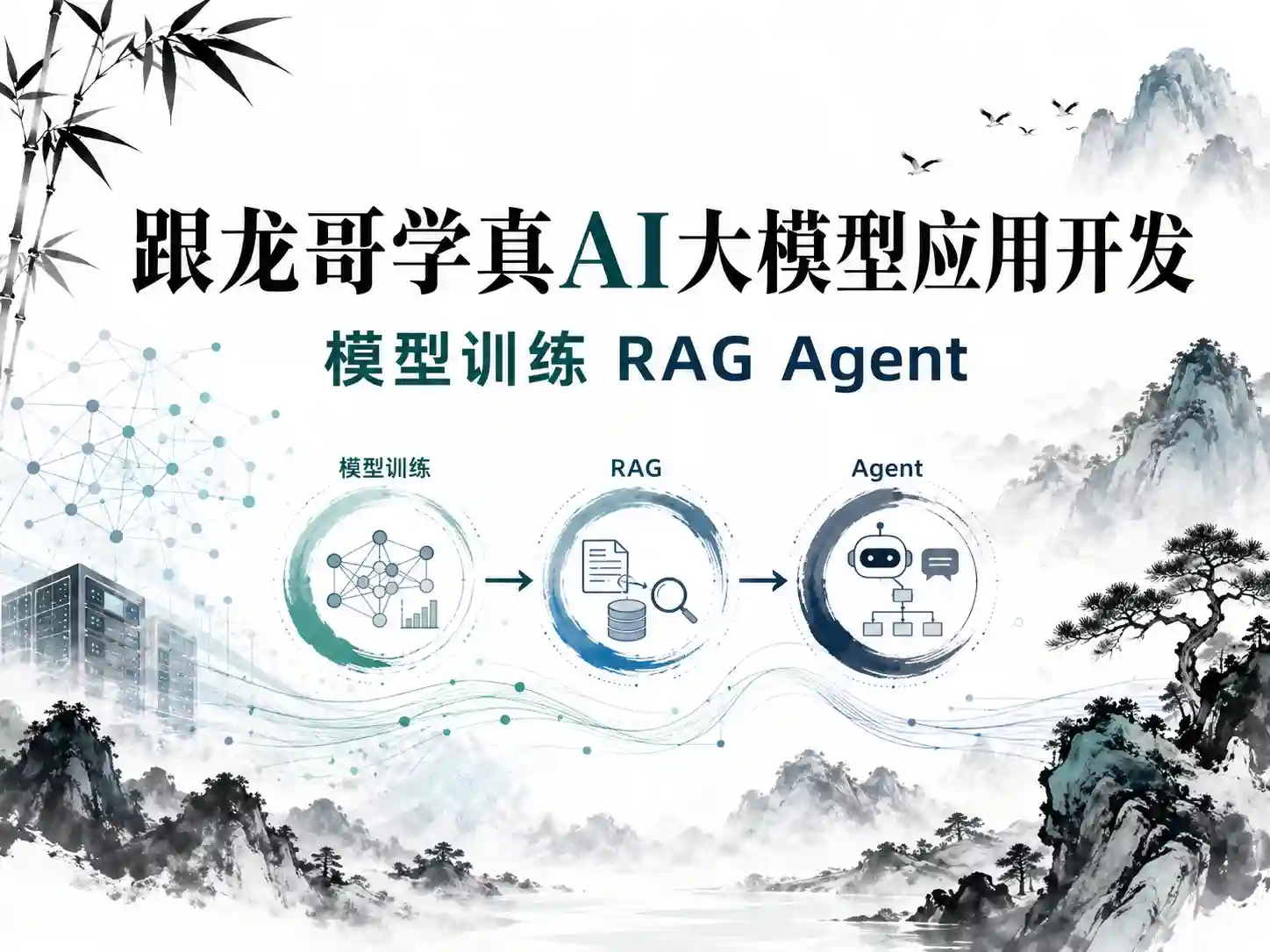 跟龙哥学真AI大模型应用开发模型训练RAG-Agent-AI项目实战行业落地课