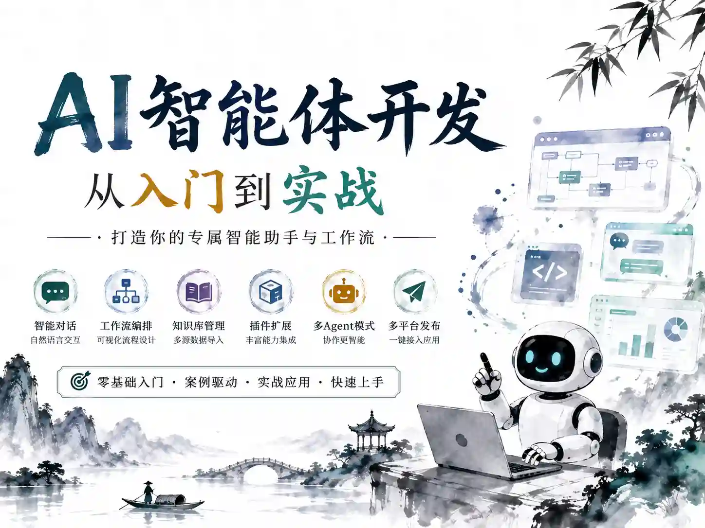 Coze平台Agent开发全栈教程 54节零基础课程+实战案例+多平台部署