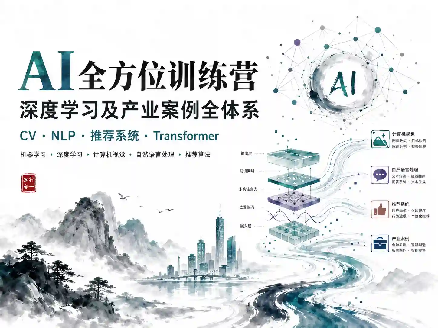 Ai全方位训练营 深度学习及产业案例全体系 CV+NLP+推荐系统与Transformer完整课程  