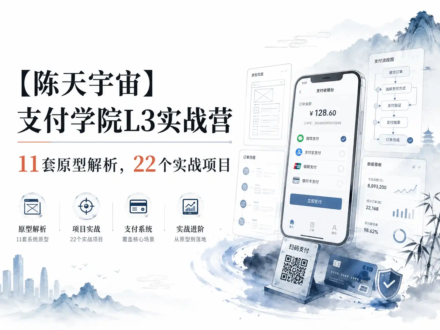 【陈天宇宙】支付学院L3实战营,11套原型解析,22个实战项目