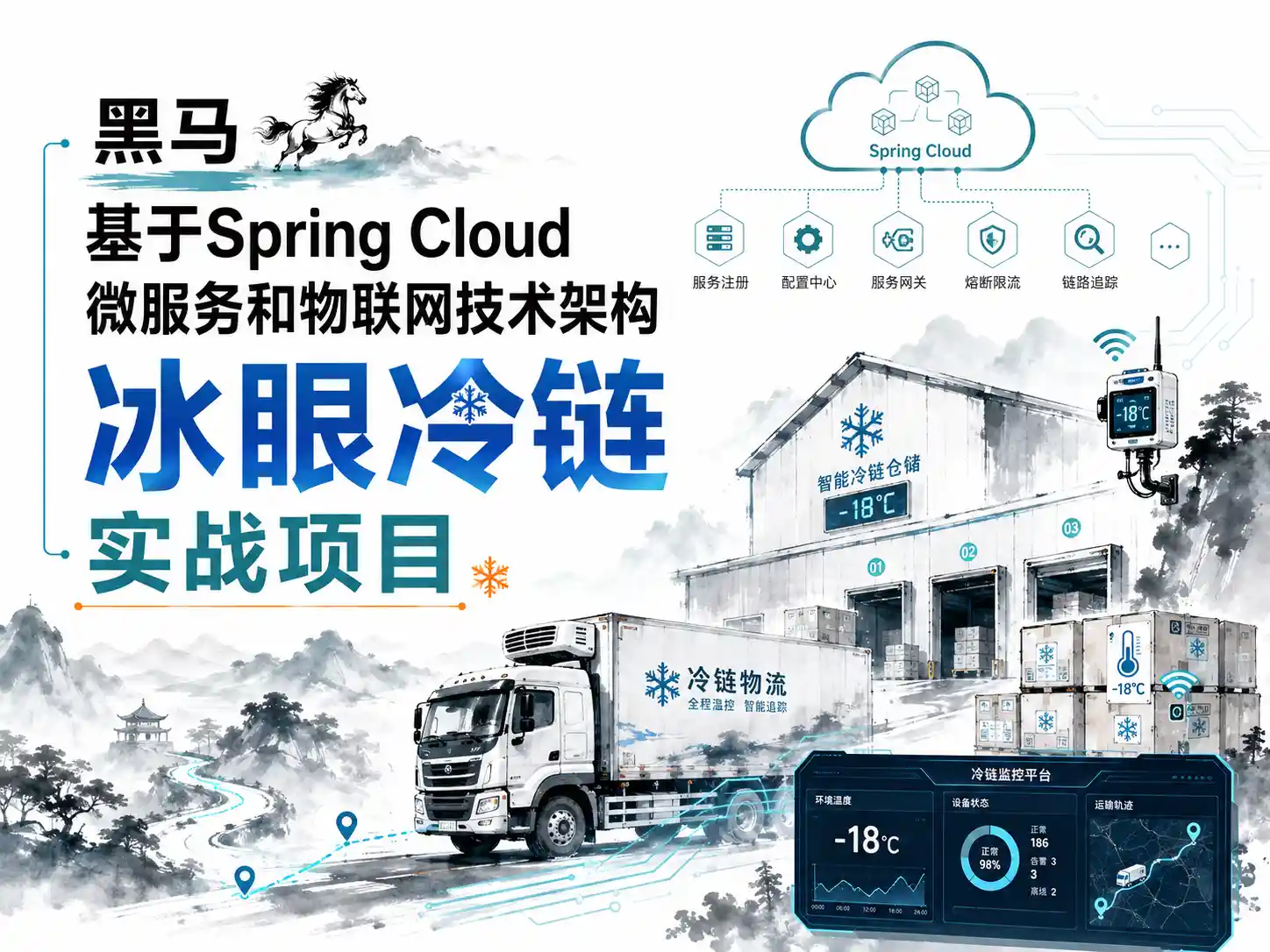 黑马-基于Spring Cloud 微服务和物联网技术架构 冰眼冷链实战项目