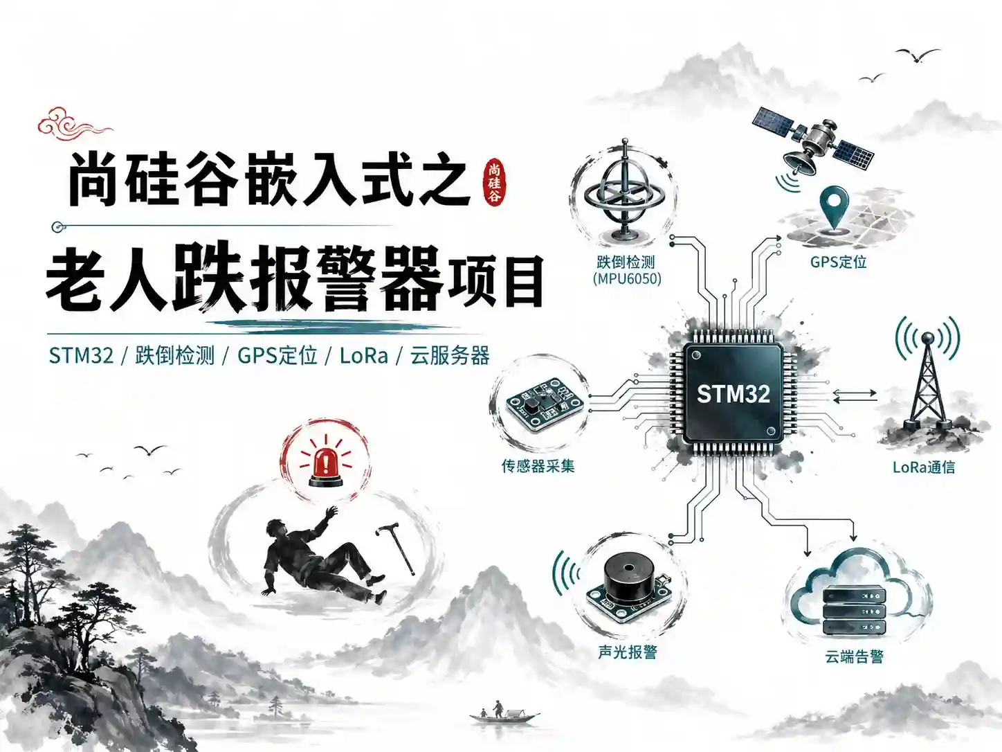 尚硅谷嵌入式之老人跌倒报警器项目