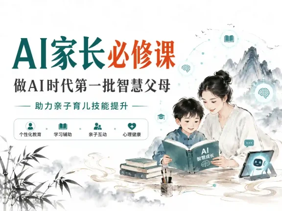 AI家长必修课：做AI时代第一批智慧父母，助力亲子育儿技能提升