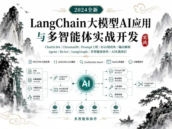2024全新Langchain大模型AI应用与多智能体实战开发