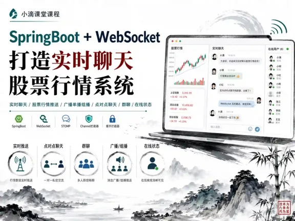 小滴课堂-SpringBoot+Websocket打造实时聊天股票行情系统