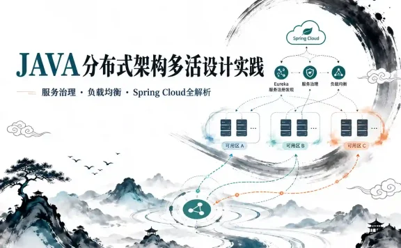 JAVA分布式架构多活设计实践 服务治理+负载均衡+Spring Cloud全解析
