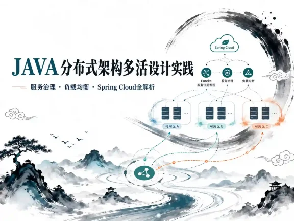 JAVA分布式架构多活设计实践 服务治理+负载均衡+Spring Cloud全解析