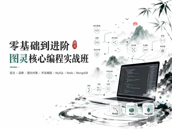 零基础到进阶的图灵核心编程实战班 语法+函数+面向对象+并发编程全覆盖