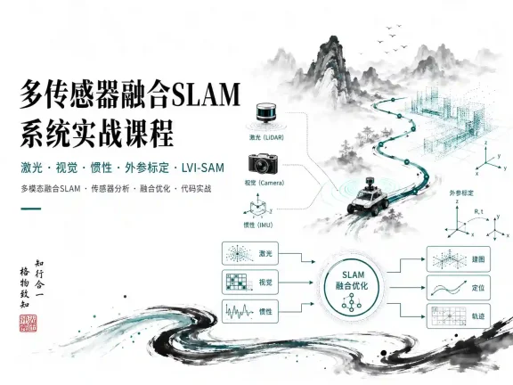 多传感器融合SLAM系统实战课程-从传感器标定到激光视觉惯性算法精读与优化