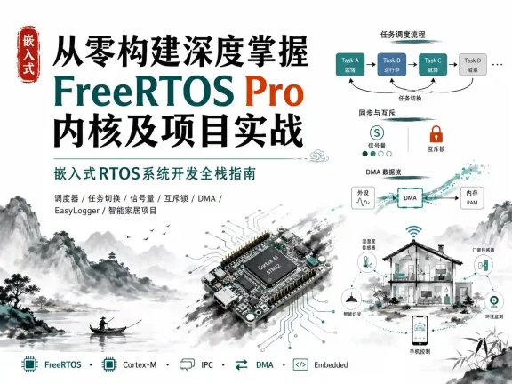 从零构建深度掌握FreeRTOS Pro内核及项目实战 嵌入式RTOS系统开发全栈指南