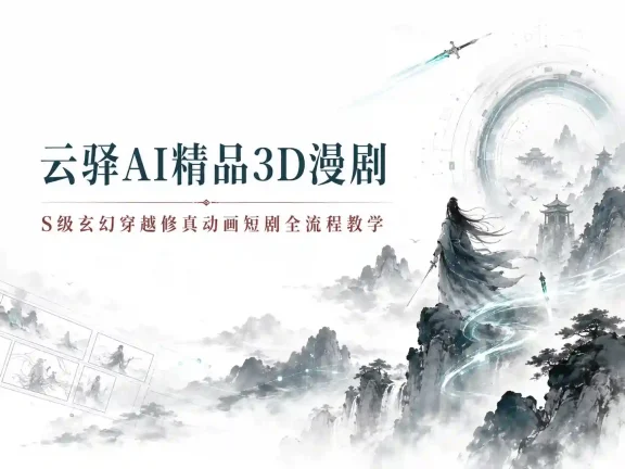 云驿AI精品3D漫剧S级玄幻穿越修真动画短剧全流程教学