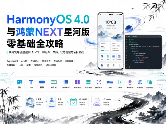 HarmonyOS 4.0与鸿蒙NEXT星河版零基础全攻略