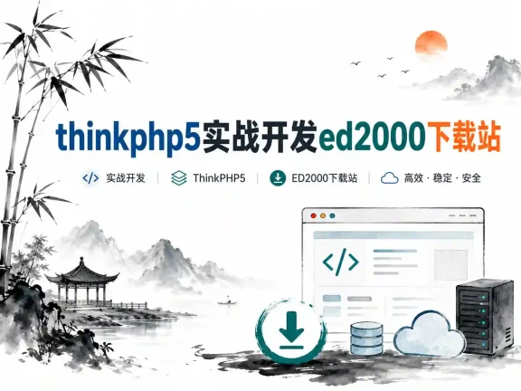thinkphp5实战开发ed2000下载站 – 带源码课件