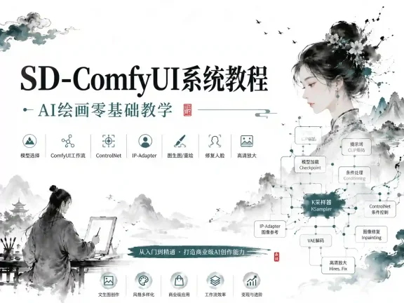 小樊Felix SD-Comfyui系统教程，ai绘画零基础教学