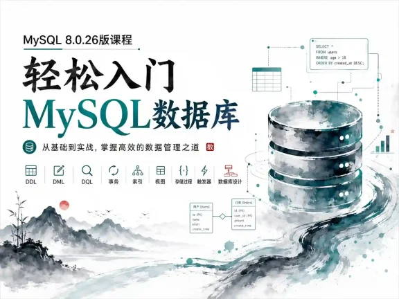 MySQL8.0.26版课程-轻松入门MySQL数据库